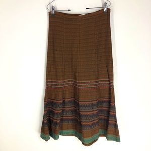 Peruvian connection striped Pima cotton knit skirt